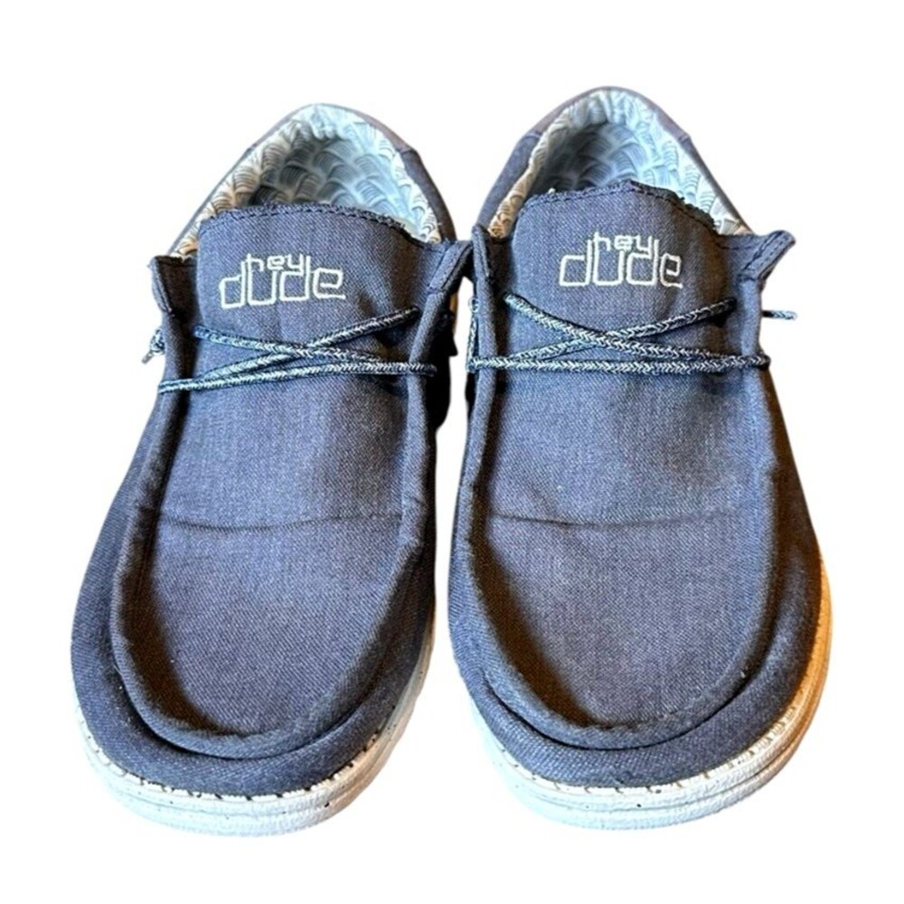 Hey Dude Men’s Shoes US 12 Casual Comfort Loafers Wally Chambray Blue Mirage